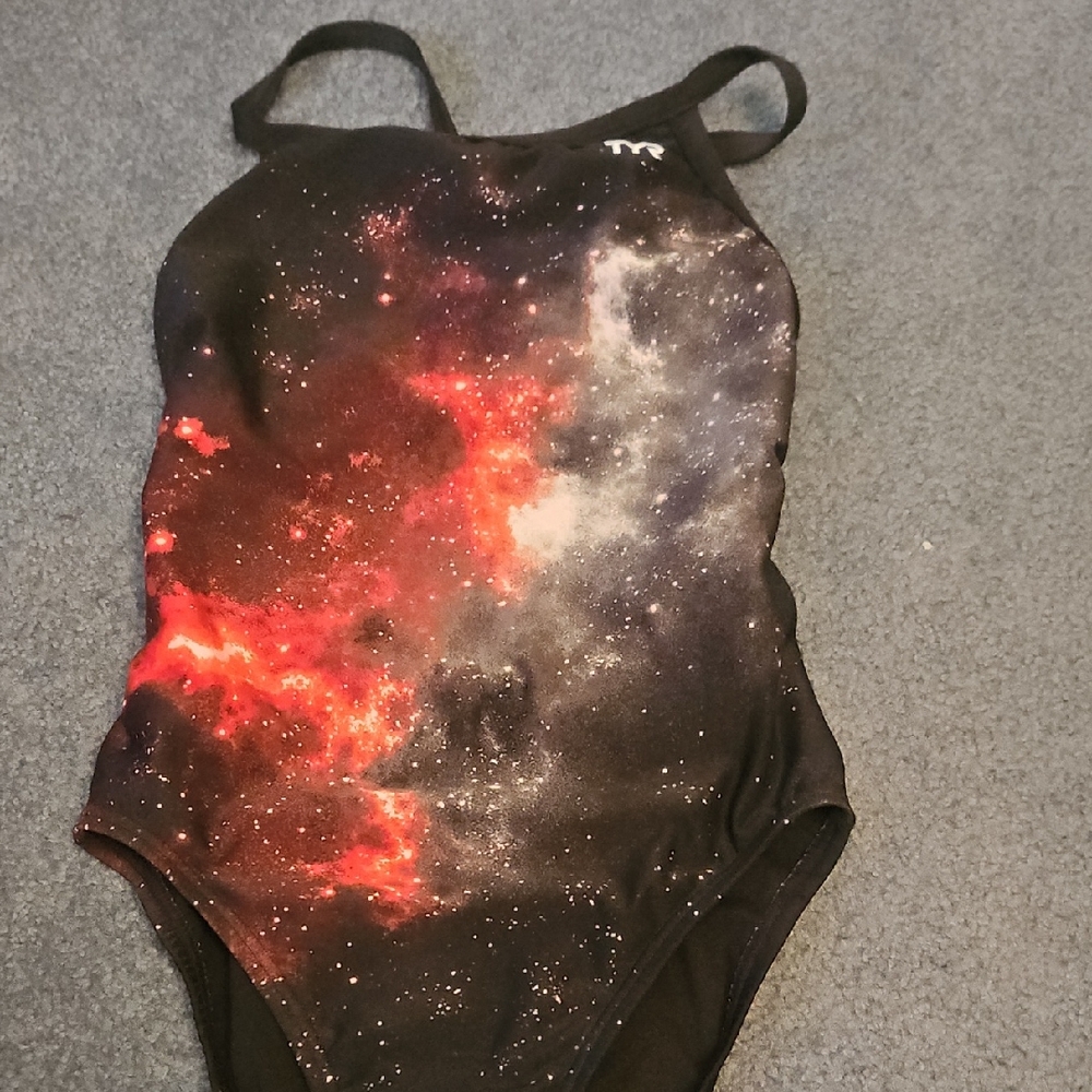 TYR Cosmic Red and Black Swimsuit
